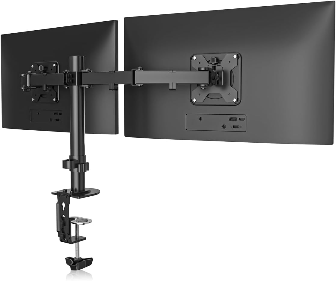 Monitor Arm Single - Dual Monitor Desk Mount, Adjustable Arm