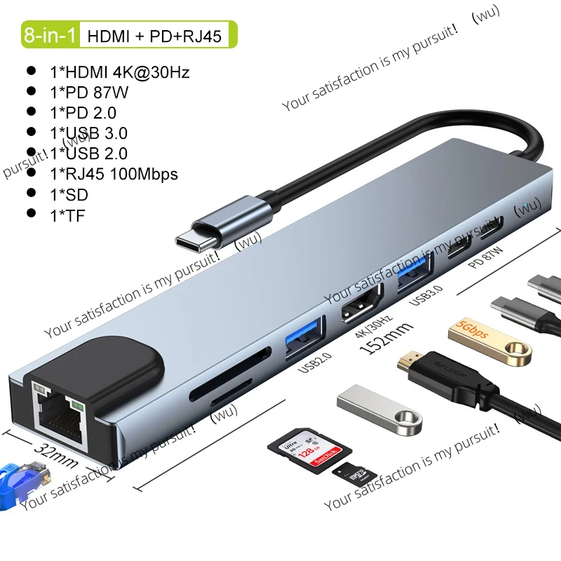 Usb C To Hdmi - USB C Hub 8/7 inch, C