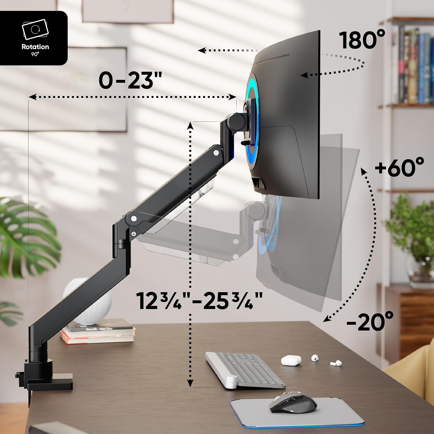 Heavy Duty Monitor Arm for 17- - Monitor Arm Single recensie en prijs
