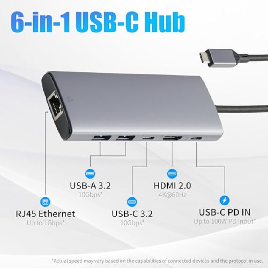 6-in-1 USB-C 3.2 10G Hub Multi - Usb C To Hdmi recensie en prijs