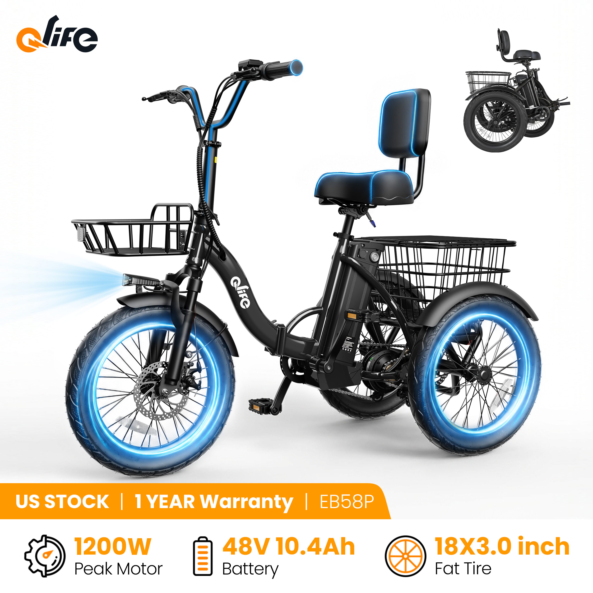 Qlife Triker 2.0 Folding Elect - Tech Q recensie en prijs