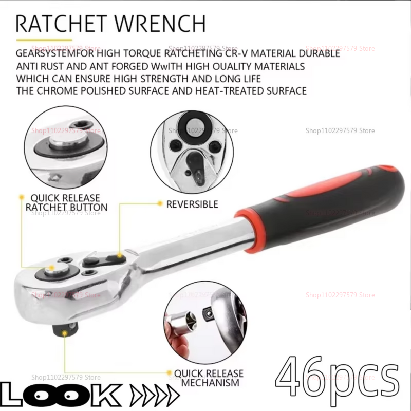 46pcs Small Drive Socket Ratch - Tech Accessories And Gadgets recensie en prijs